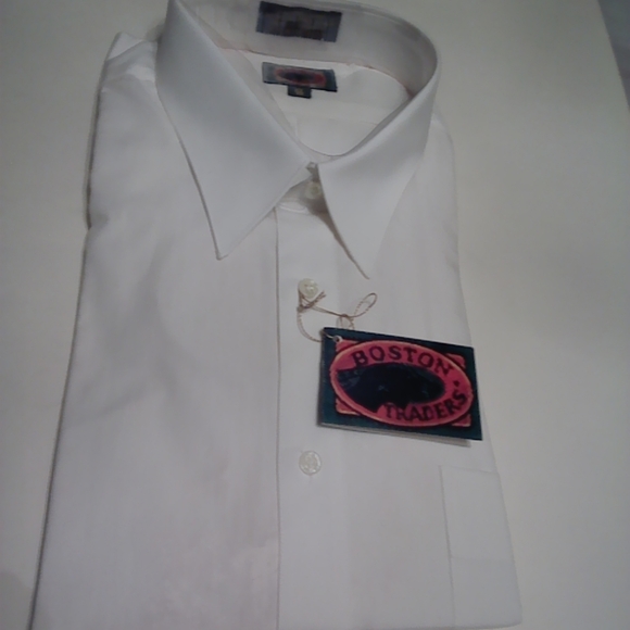 BOSTON TRADER'S MENS WHITE LONG SLEEVES DRESS SHIRT - Picture 1 of 12